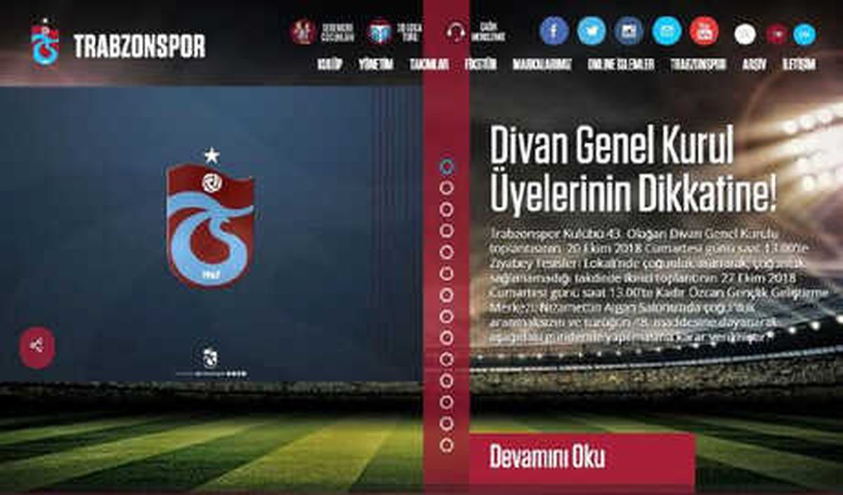 Trabzonspor\'da Olağan Divan Genel Kurulu 27 Ekim\'de Yapılacak