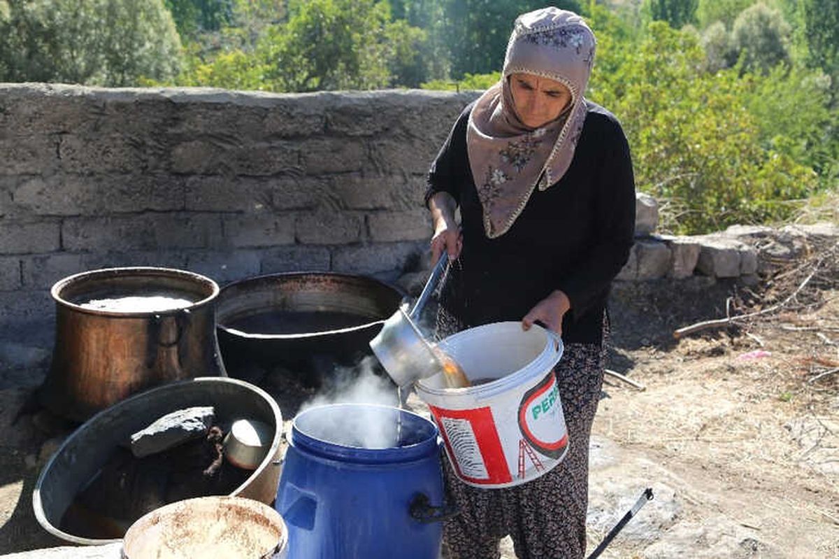 Develi\'de Üzüm Pekmezi Yapımı Başladı
