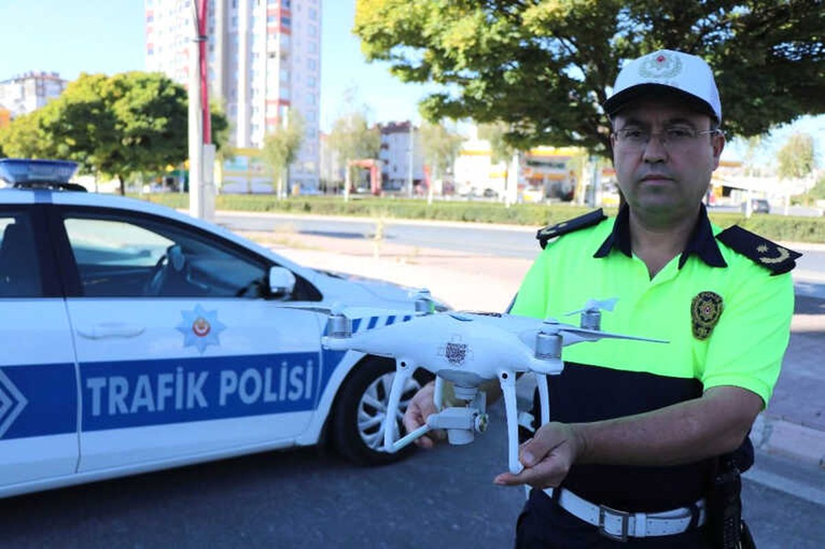 Kayseri\'de \'Drone\' ile Trafik Denetimleri Arttı