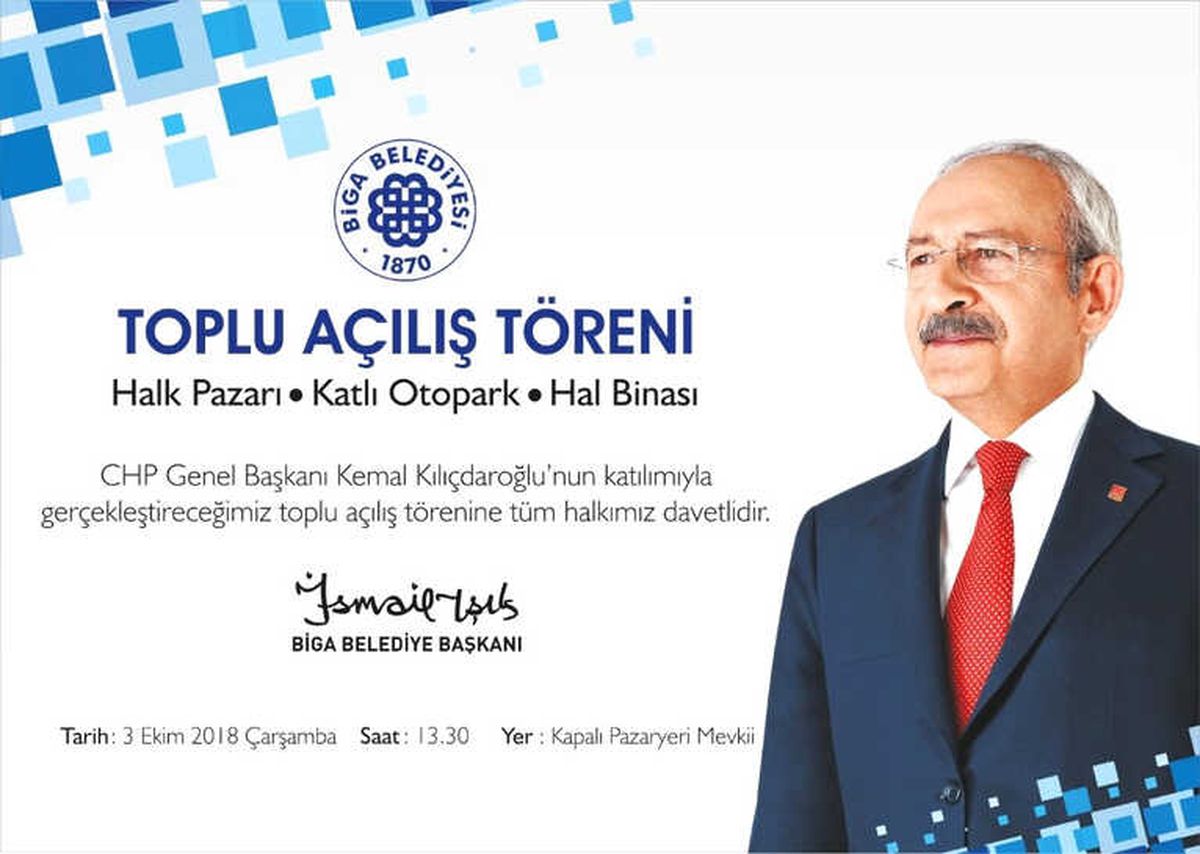 Kılıçdaroğlu Biga\'da Açılış Yapacak