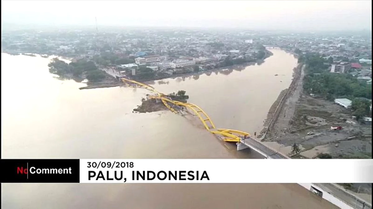 Endonezya\'daki Deprem ve Tsunaminin Etkisi \'Drone\' ile Görüntülendi