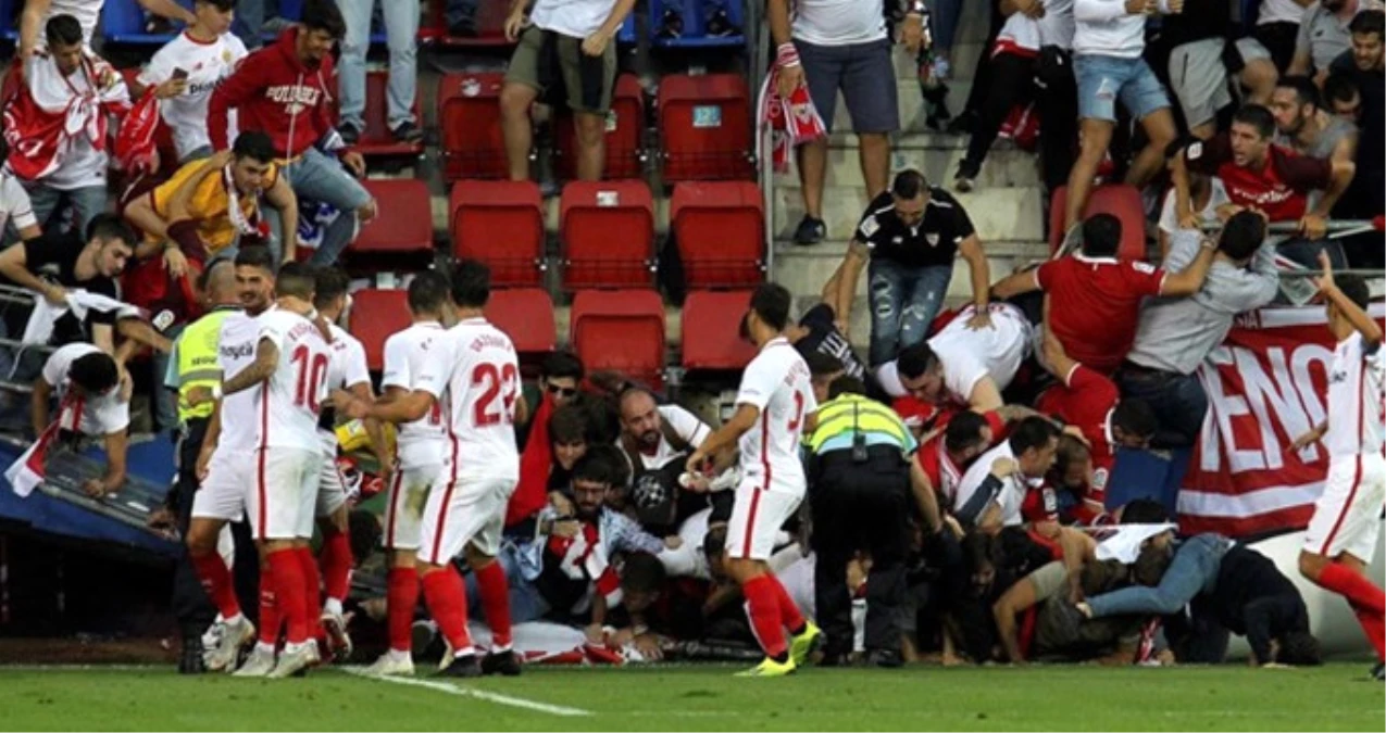 İspanya Liginde Oynanan Maçta Bariyer Çöktü, 8 Taraftar Yaralandı