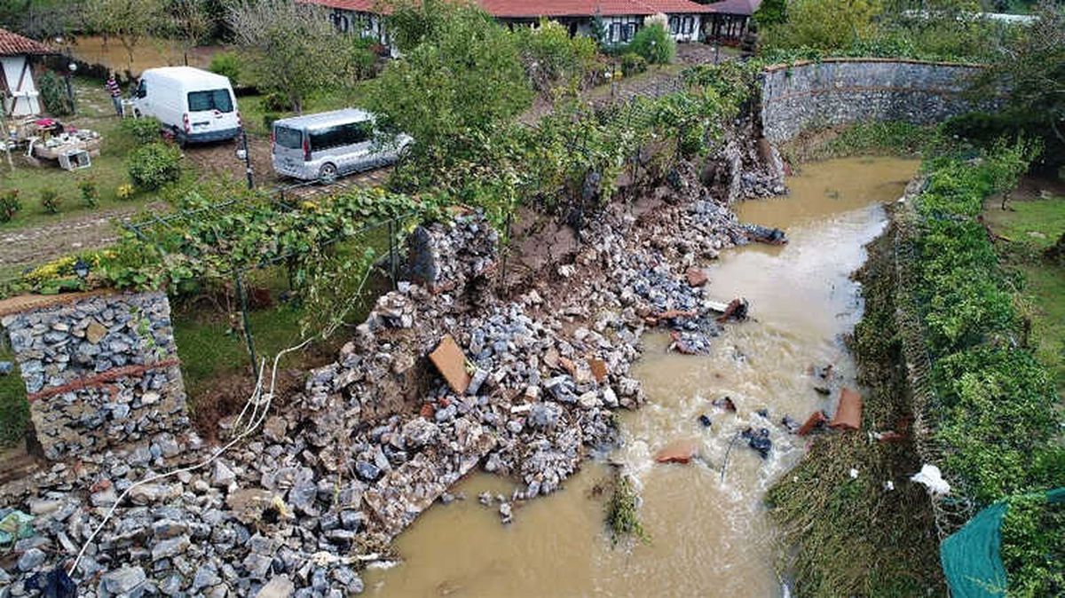 Beykoz\'da Sel Sonrası Son Durum Havadan Görüntülendi