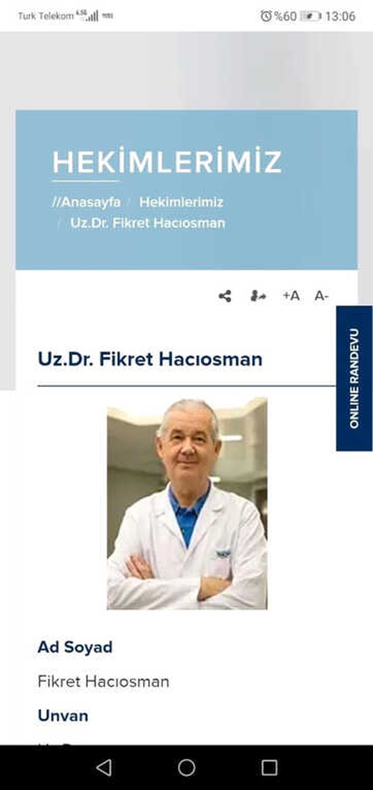 Hastane İçinde Doktora Silahlı Saldırı
