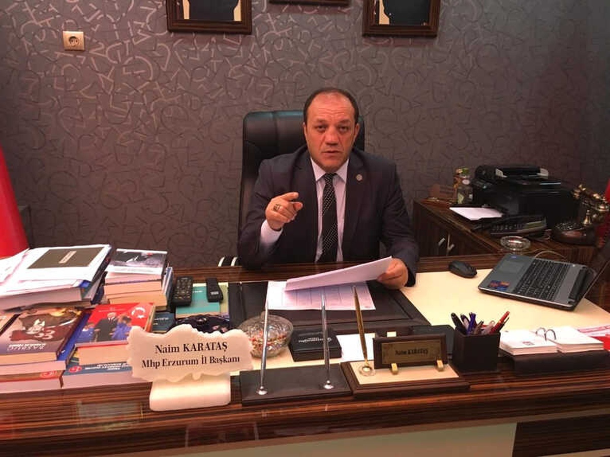 MHP Erzurum İl Başkanı Karataş: "Döktükleri Kanda Çırpına Çırpına Boğulacaklardır"