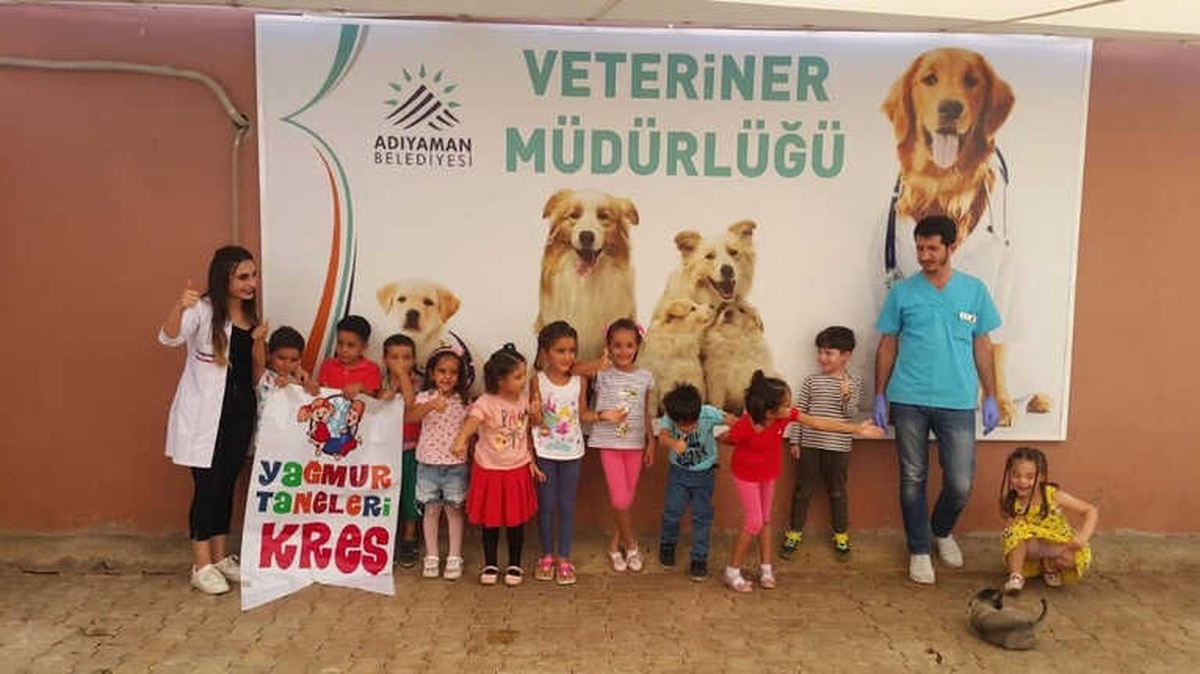 Öğrenciler Barınma Merkezideki Hayvanları Sevdi