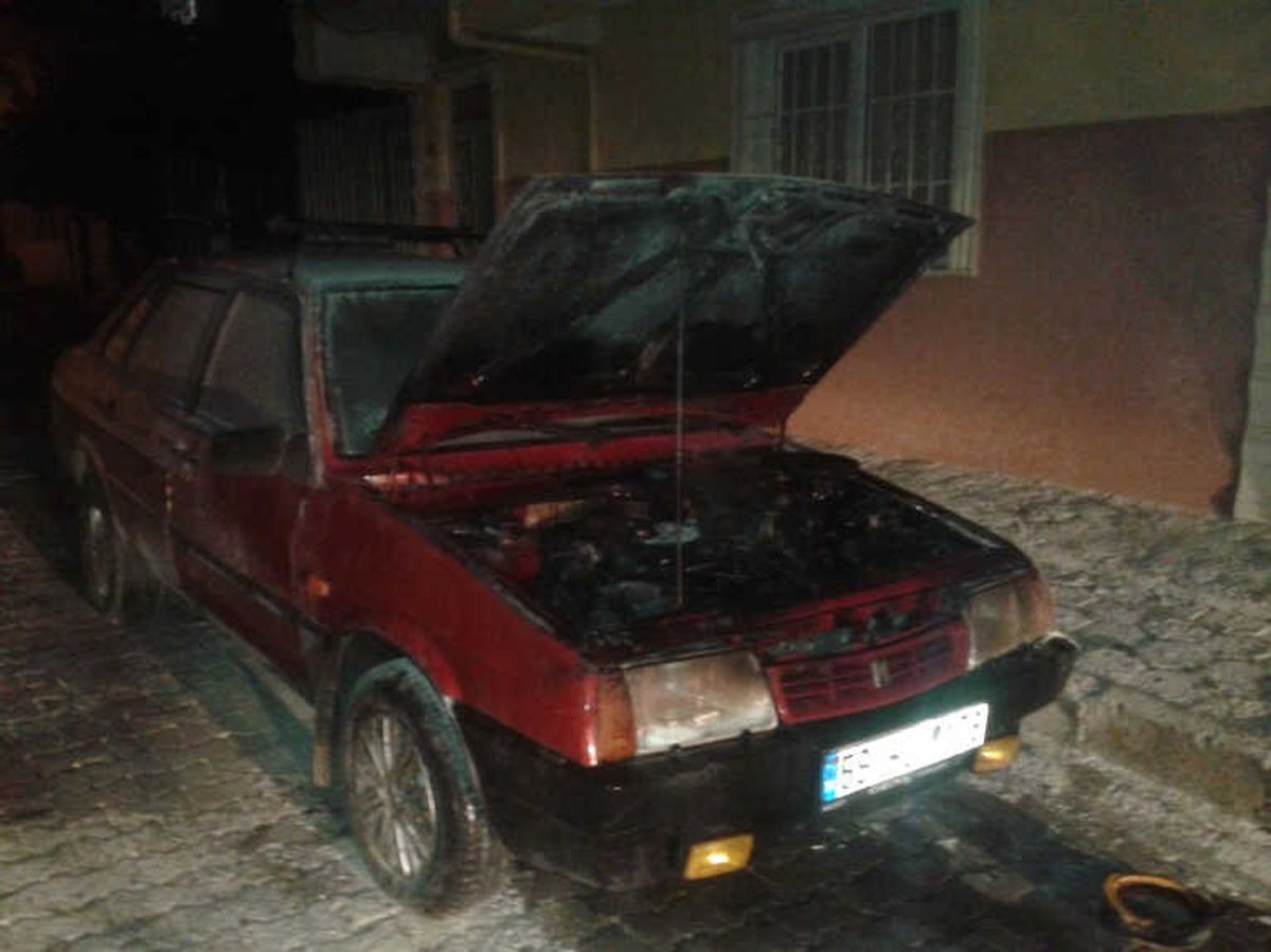 Lpg\'li Araçta Korkutan Yangın