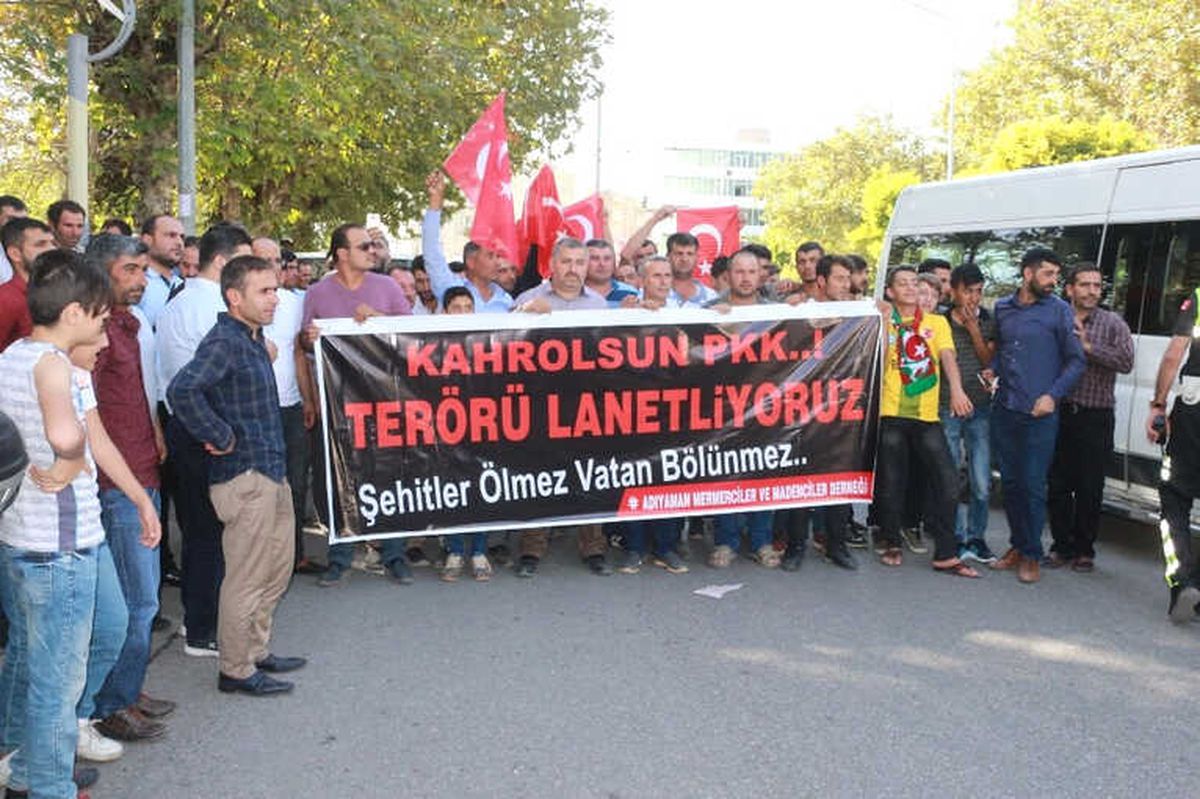 Adıyaman\'da Teröre Tepki Yürüyüşü