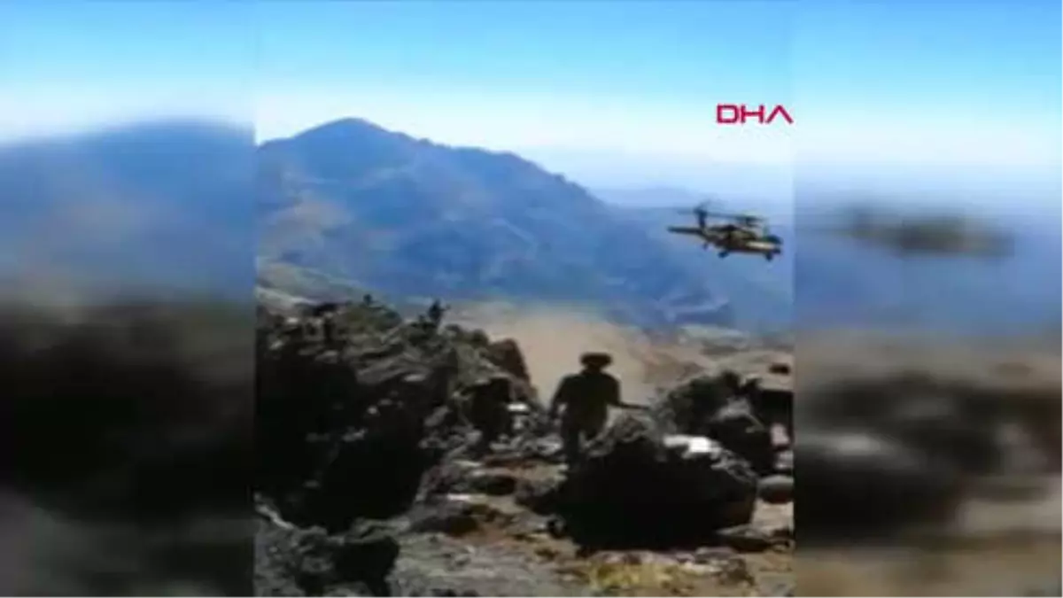 TSK Helikopterinin 3 Bin Metre Rakımdan Tahliye Çalışması Kamerada