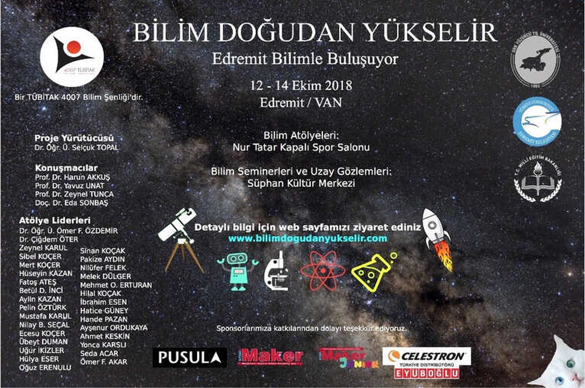 Bilim Doğudan Yükselir - Edremit Bilimle Buluşuyor" Şenliği