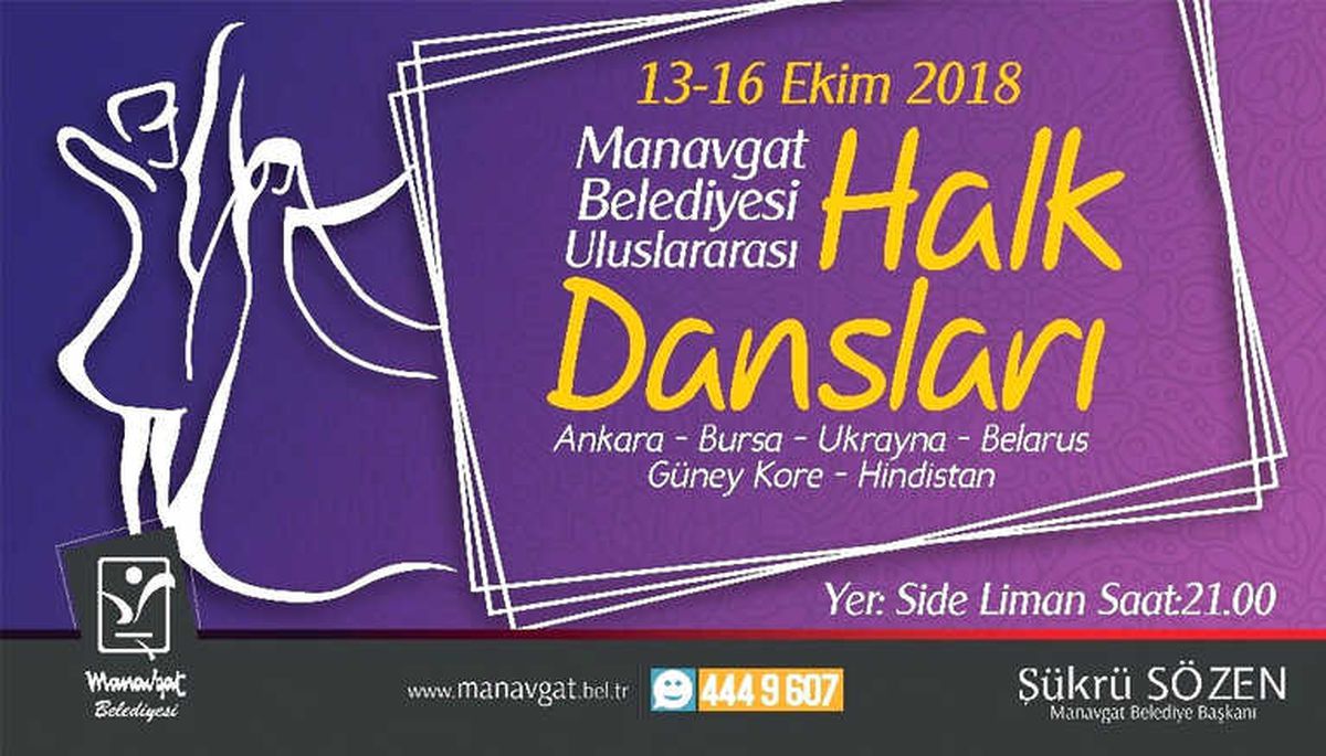 Manavgat Belediyesi\'nden Uluslararası Halk Dansları Şöleni