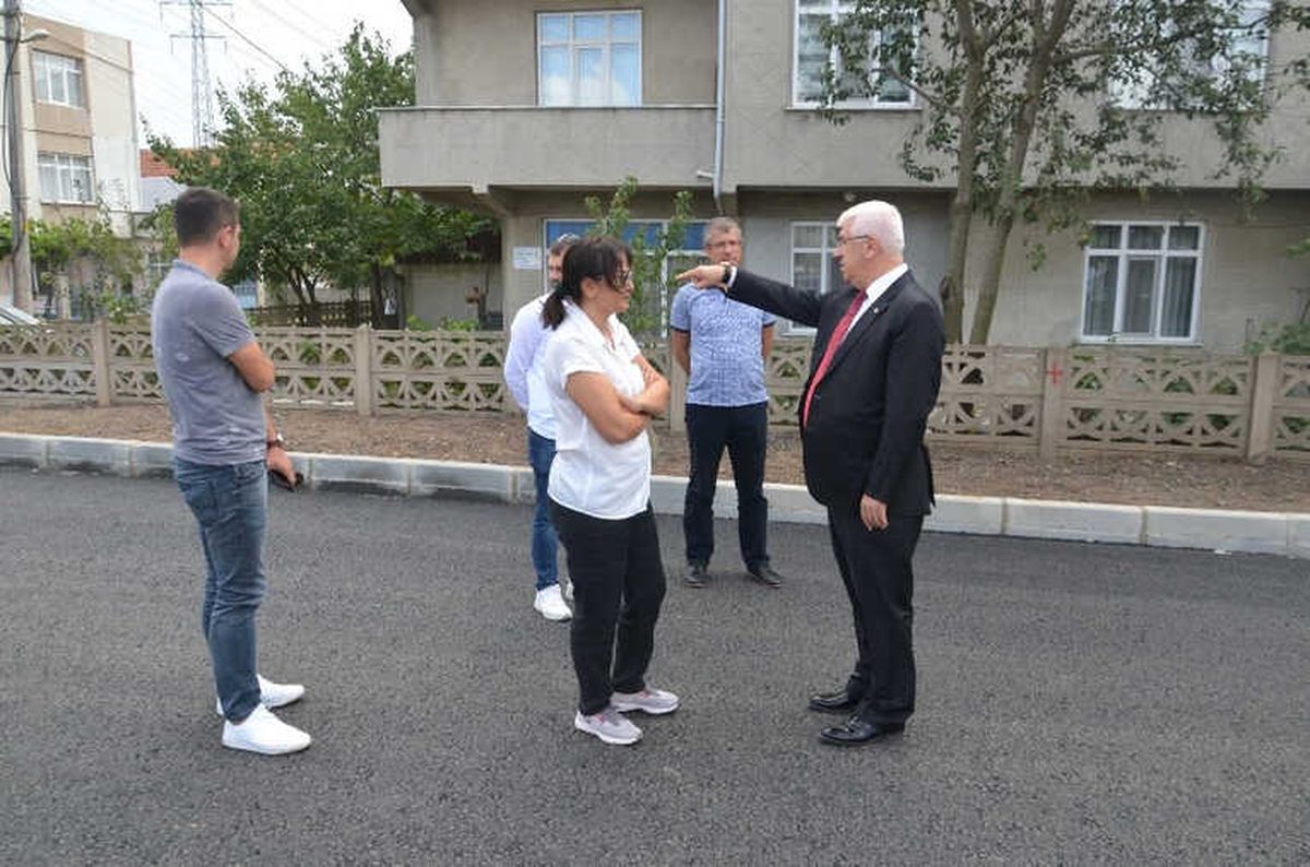 Başkan Yüksel, Oğuzhan Caddesi\'nde Tamamlanan Çalışmaları İnceledi