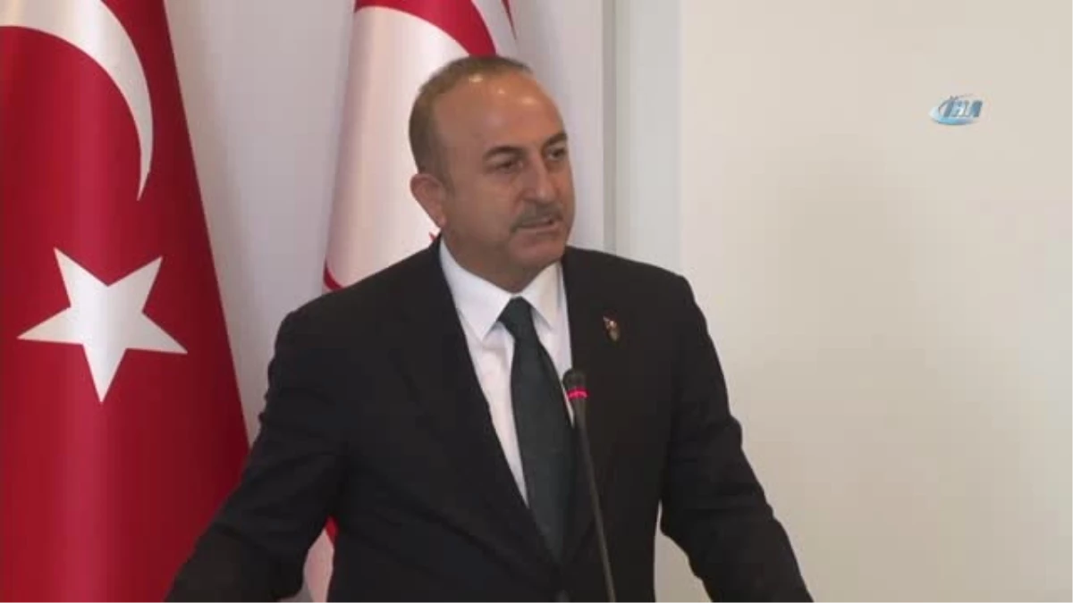 Dışişleri Bakanı Çavuşoğlu, KKTC Dışişleri Bakanı ile Ortak Basın Toplantısı Düzenledi