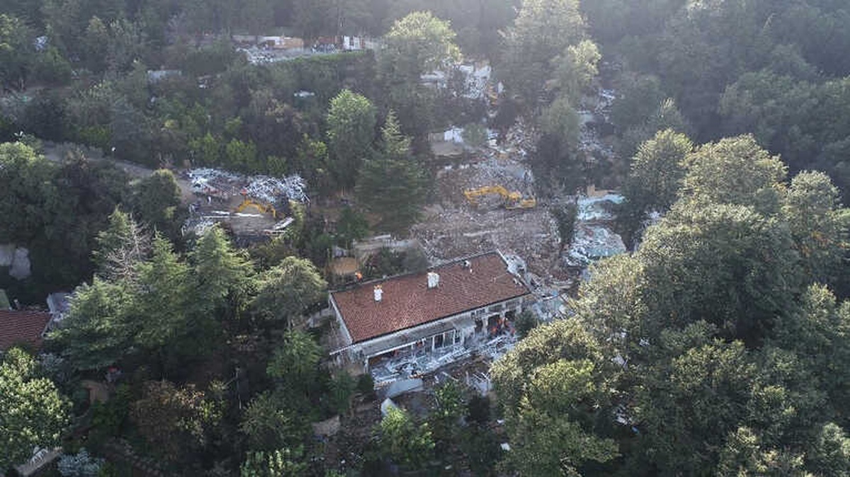Yıkımında Sona Gelinen Adnan Oktar\'ın Villasındaki Son Durum Havadan Görüntülendi