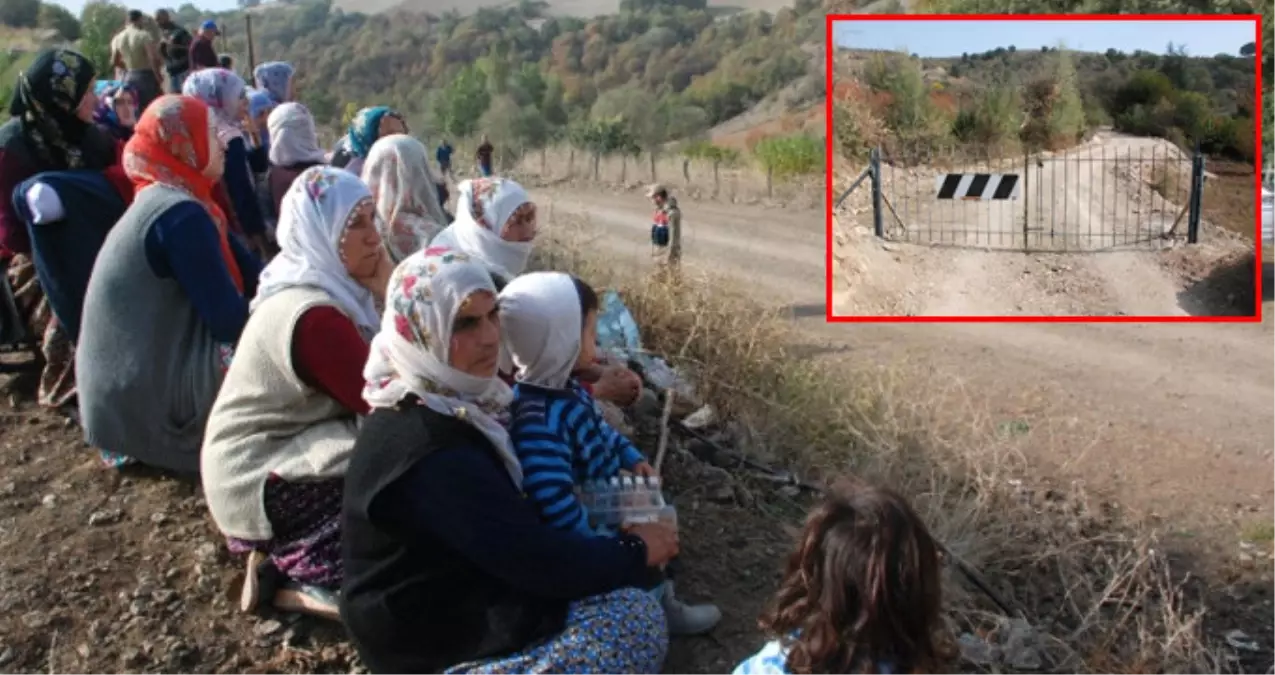 Köy Yolunun Demir Kapıyla Kapatılmasına İsyan Eden Çiftçi, Benzin Dolu Bidonla Eylem Yaptı