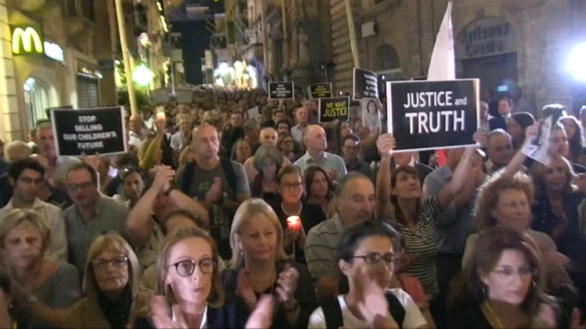 Maltalı Aktivistler Geçen Yıl Öldürülen Gazeteci Daphne Caruana Galizia\'yı Andı