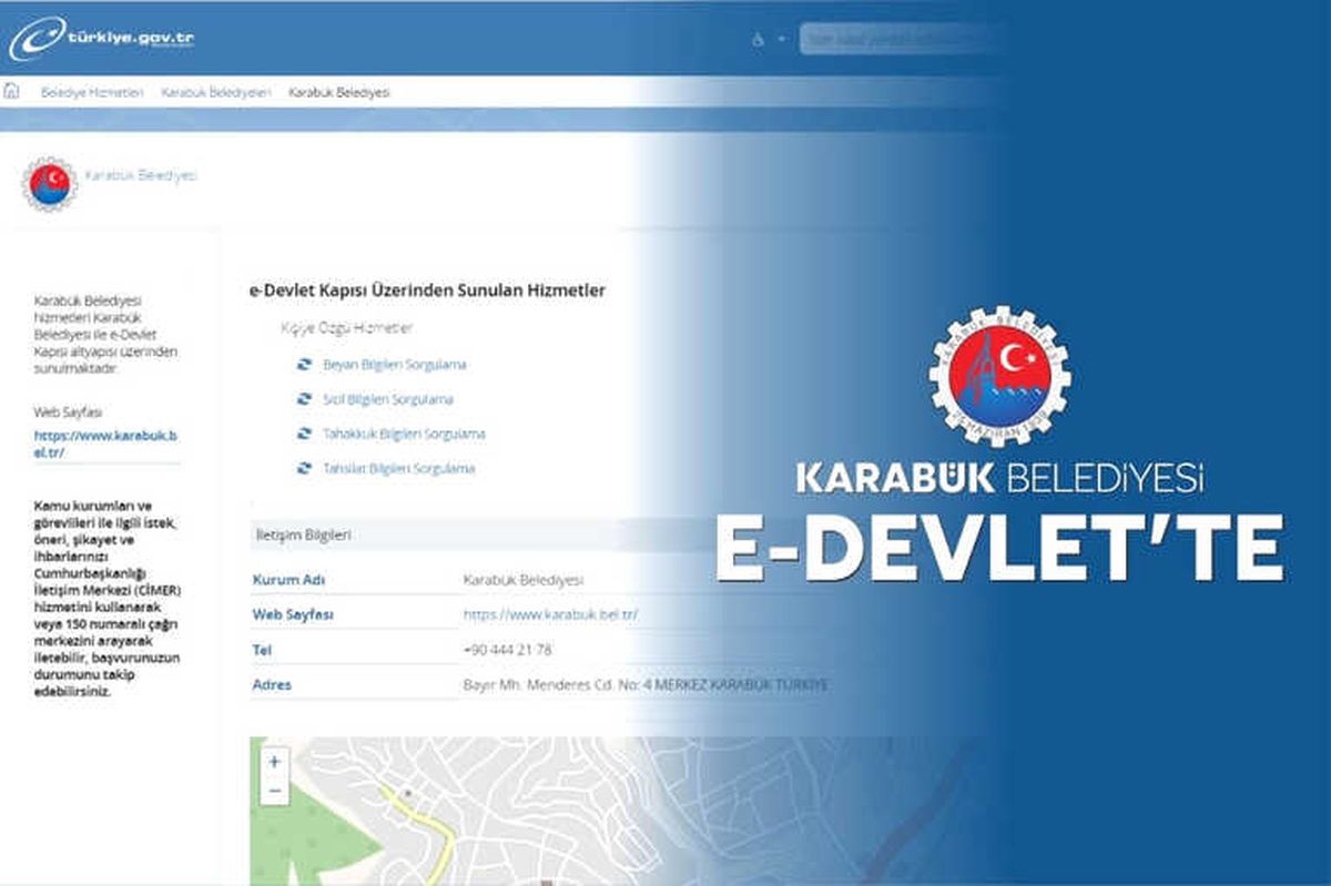 Karabük Belediyesi E-Devlet\'te