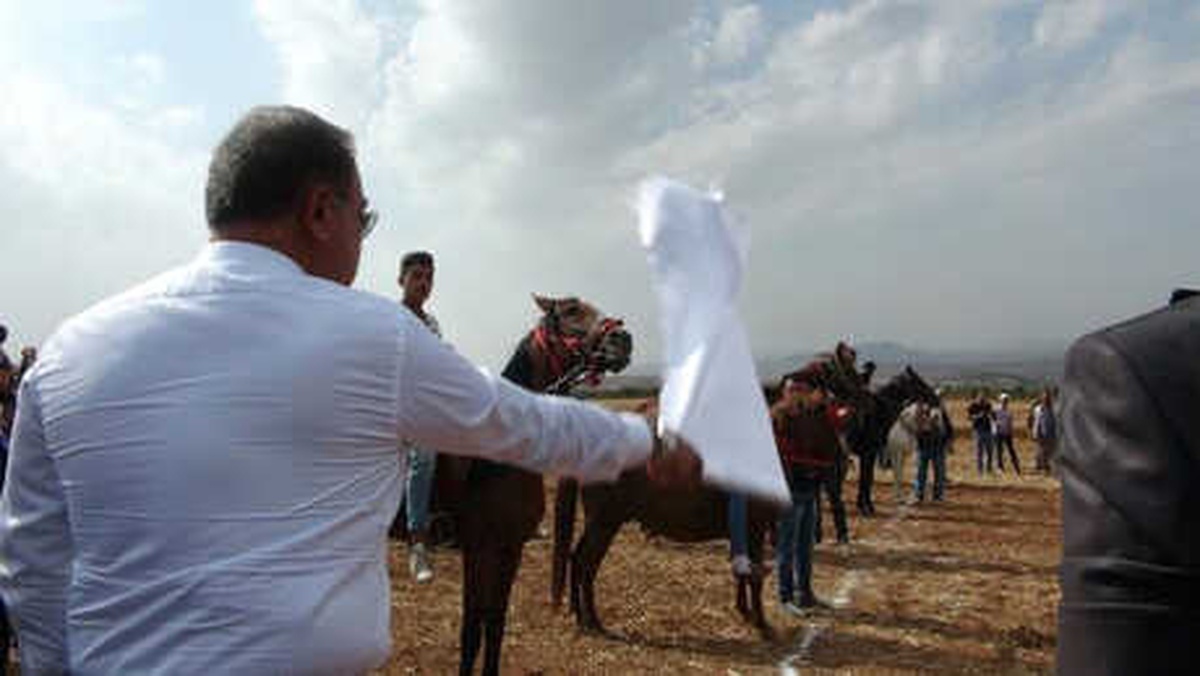 Kilis\'in Suriye Sınırında At Yarışı