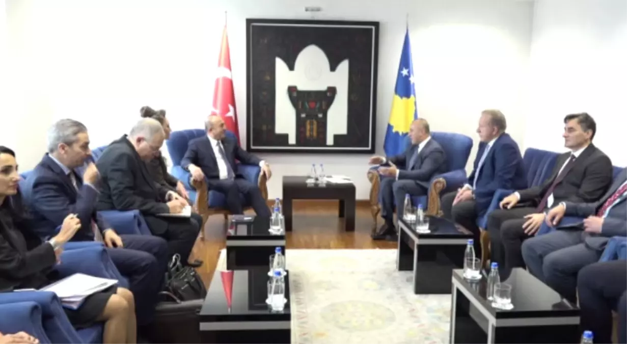 Çavuşoğlu, Kosova Başbakanı Haradinaj ile Görüştü