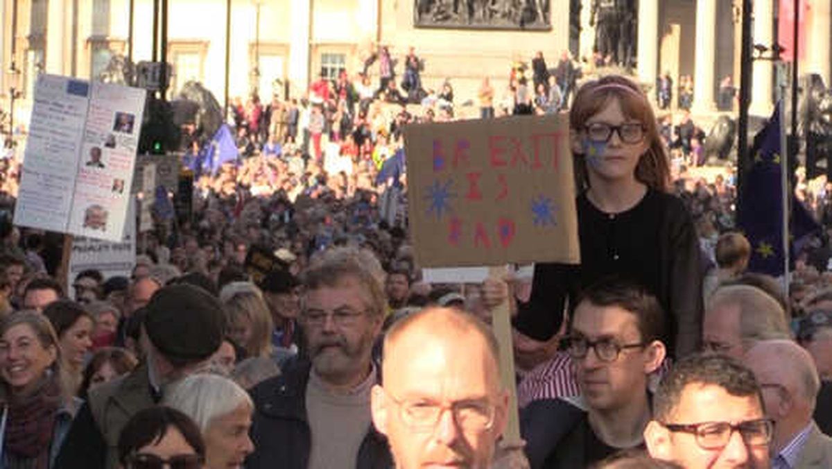 Londra\'da Yüzbinler Yeni Brexit Referandumu İçin Yürüdü