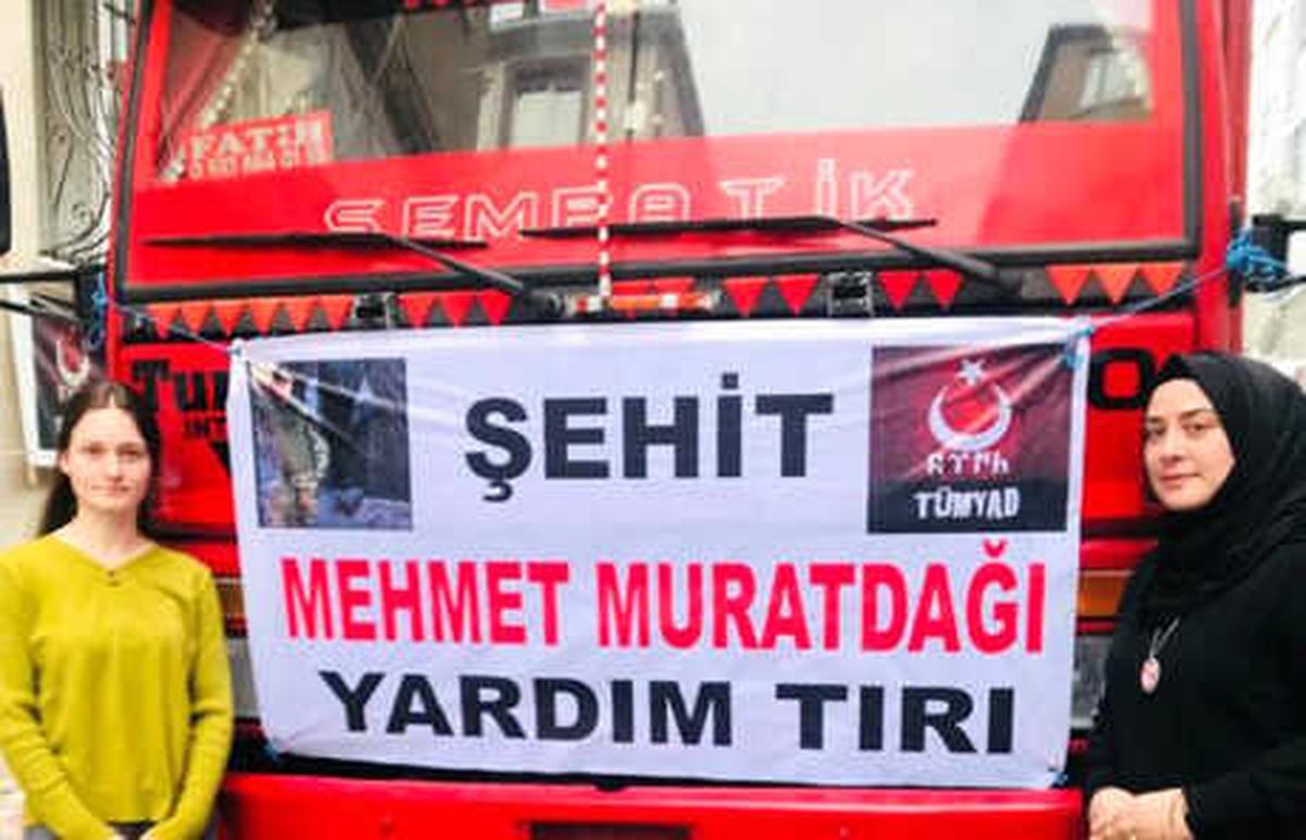 Afrin Şehidi İçin Memleketine Yardım Tır\'ı Gitti