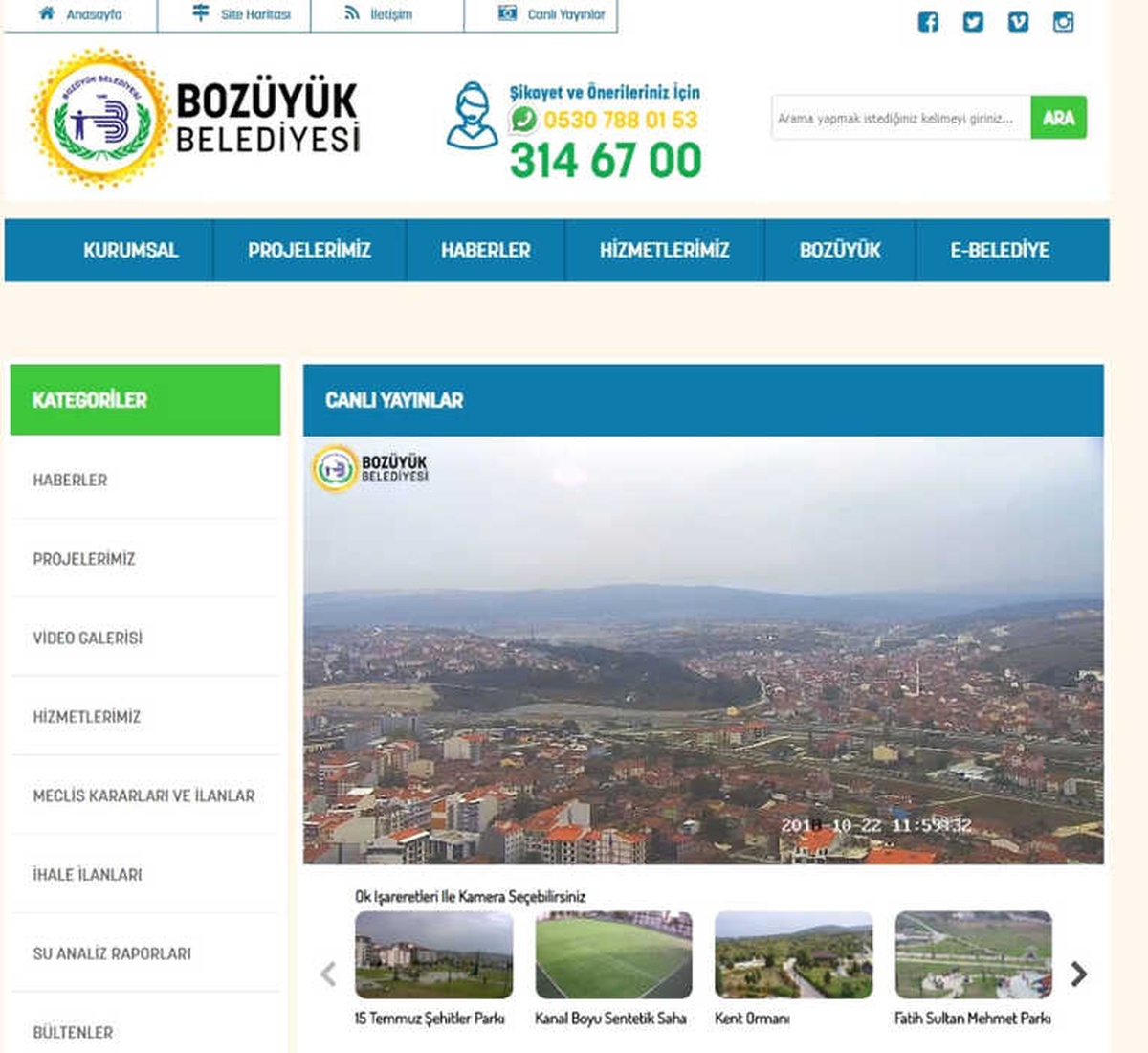 Bozüyük Belediyesi\'nden 6 Noktadan Canlı Yayın