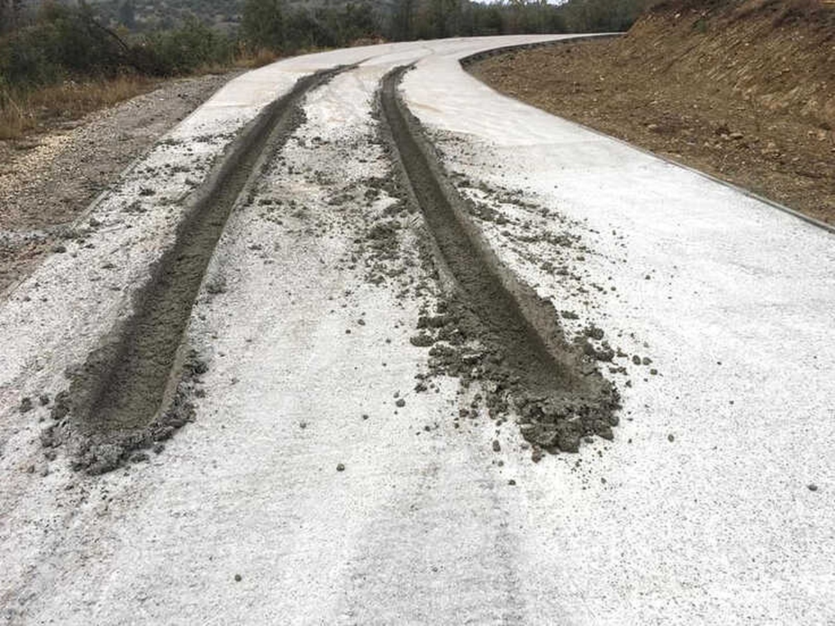 Kastamonu\'da Dökülen Beton Yola Zarar Verildi