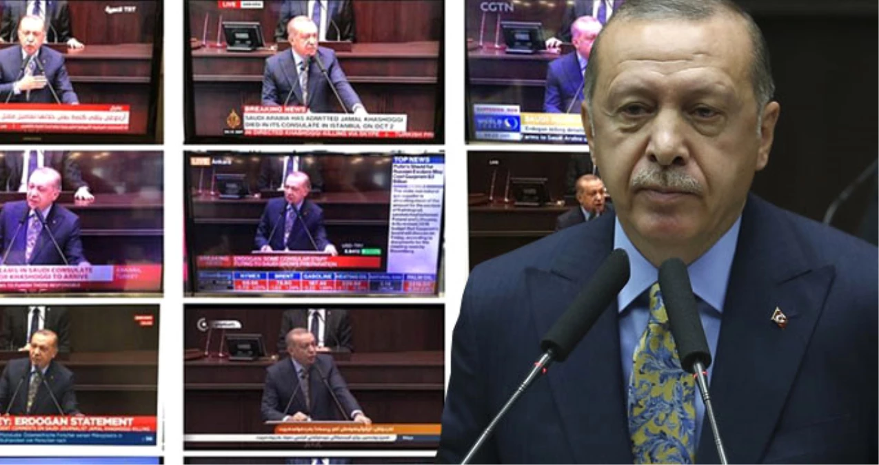 Dünya Televizyonları, Erdoğan\'ın Kaşıkçı Açıklamasını Canlı Yayınladı