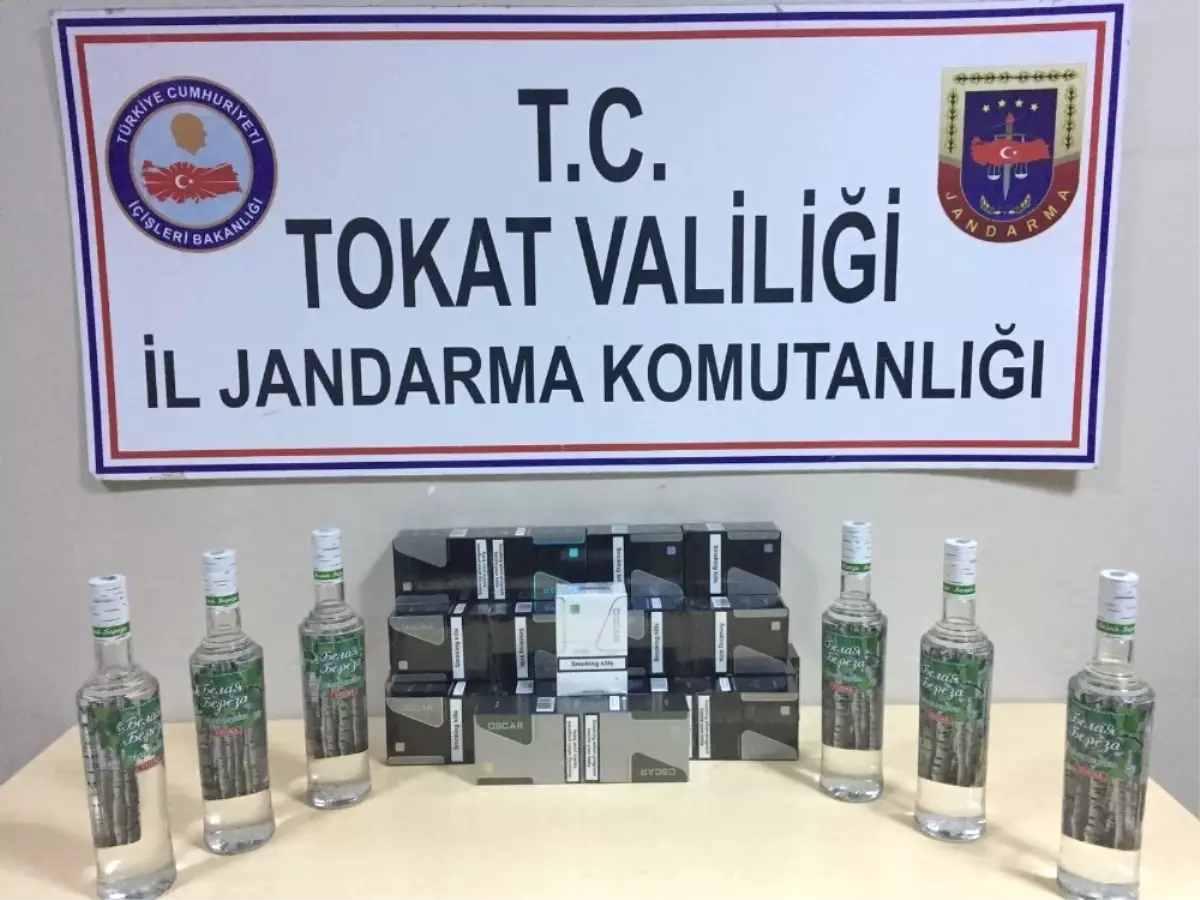 Tokat\'ta Kaçak Rakı ile Sigara Operasyonu