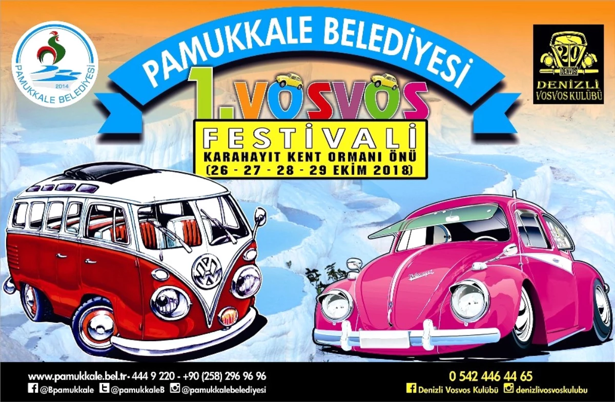 1. Vosvos Festivali 26 Ekim de Pamukkale\'de Başlayacak