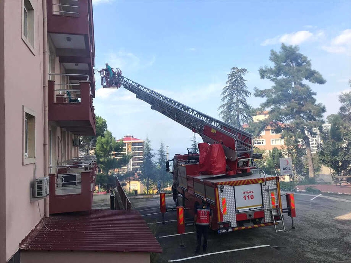Giresun\'da Hastanede Yangın Tatbikatı Yapıldı
