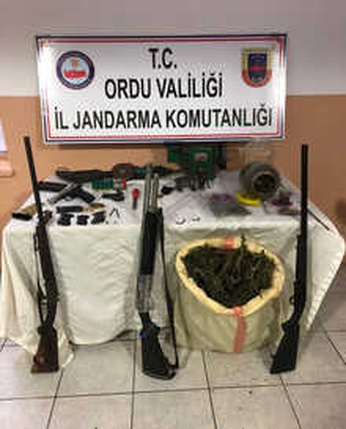 Ordu\'da Uyuşturucu ve Kaçak Silah Operasyonu
