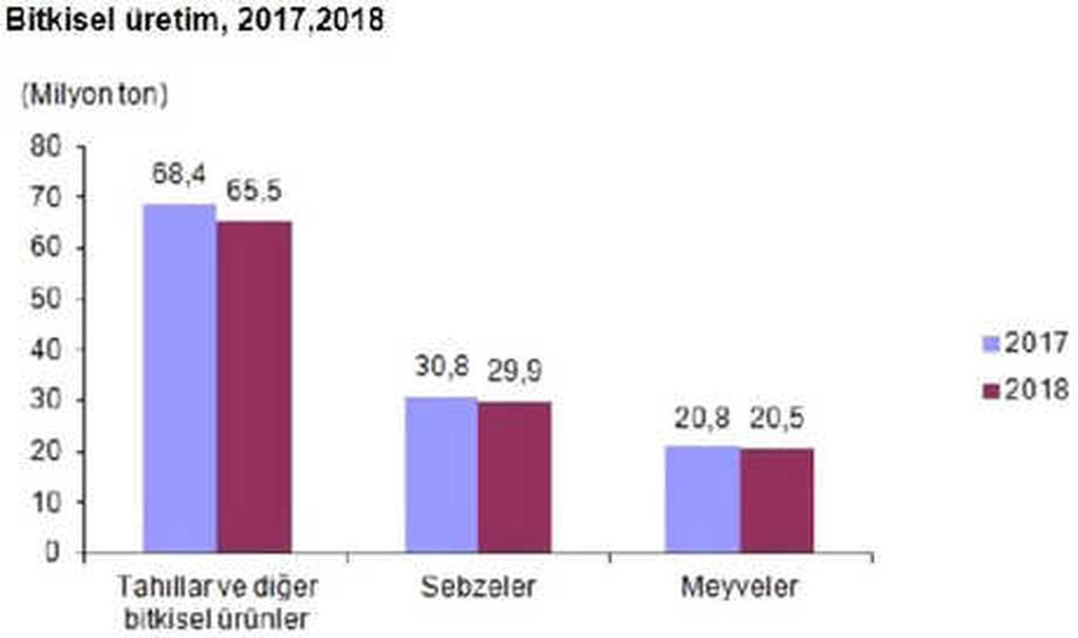 Bitkisel Üretim Tahminleri Tahıllarda Yüzde 4.2 Düştü
