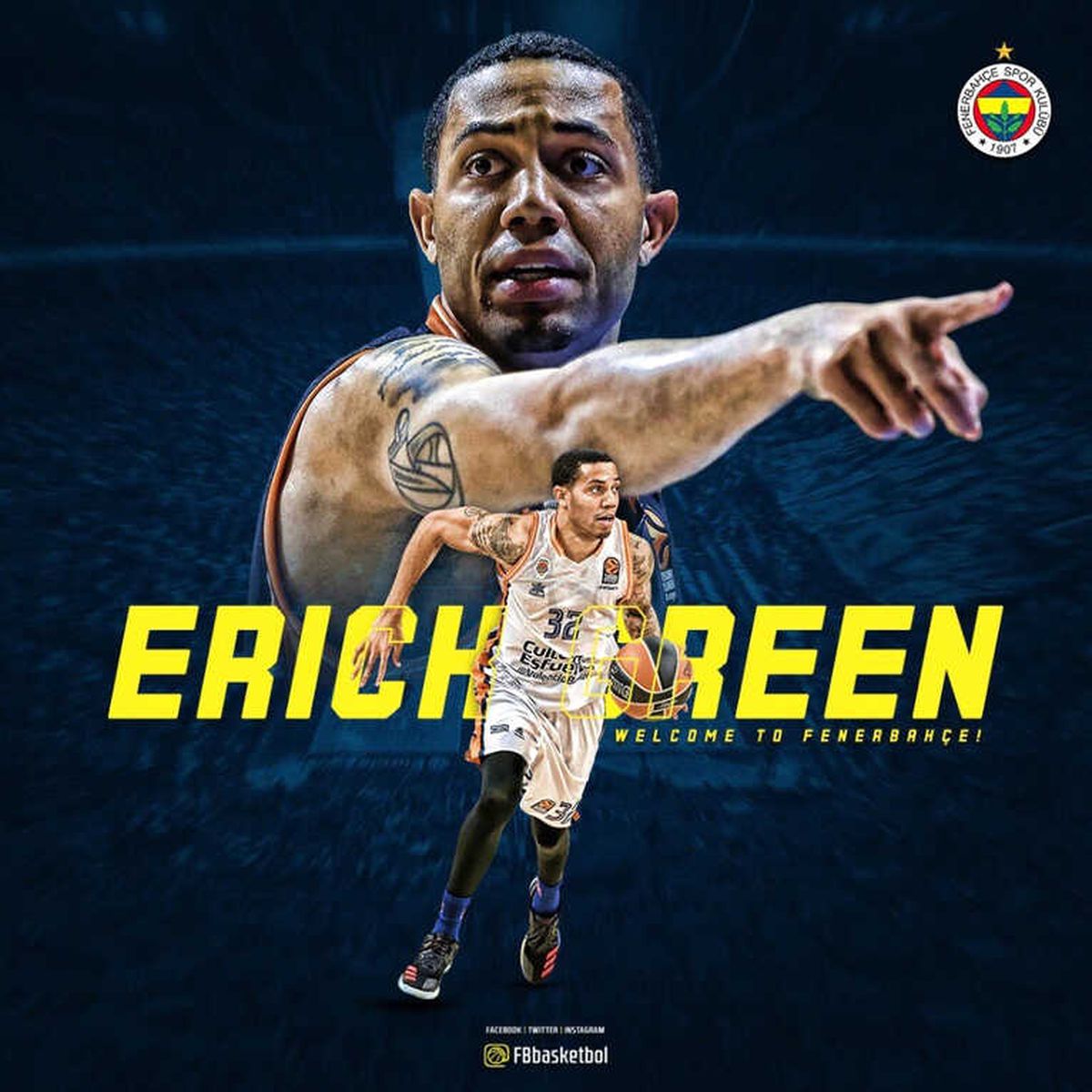 Fenerbahçe Eric Green ile Sözleşme İmzaladı