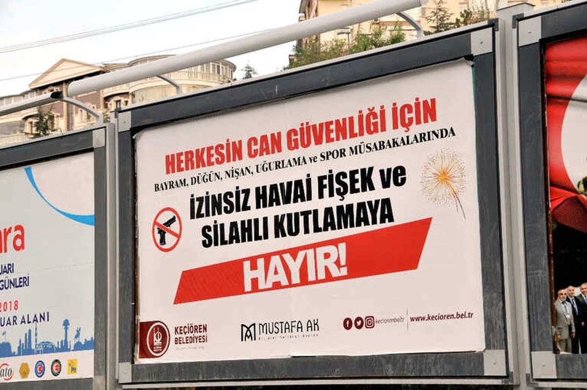 Keçiören Belediyesinden "İzinsiz Havai Fişek ve Silahlı Kutlamaya Hayır" Kampanyası