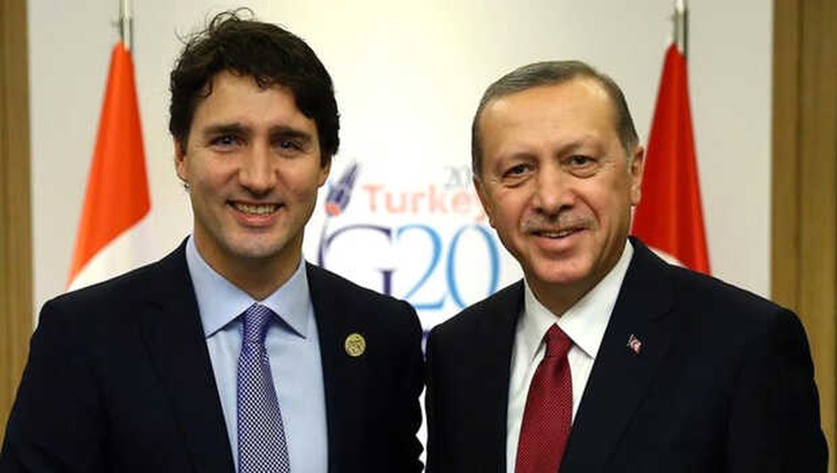 Cumhurbaşkanı Recep Tayyip Erdoğan Kanada Başbakanı Justin Trudeau ile Görüştü
