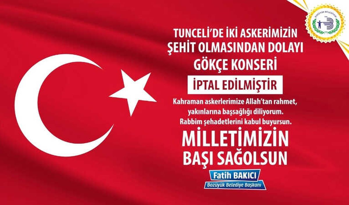 Şehitler Sebebi ile Konser İptal Edildi