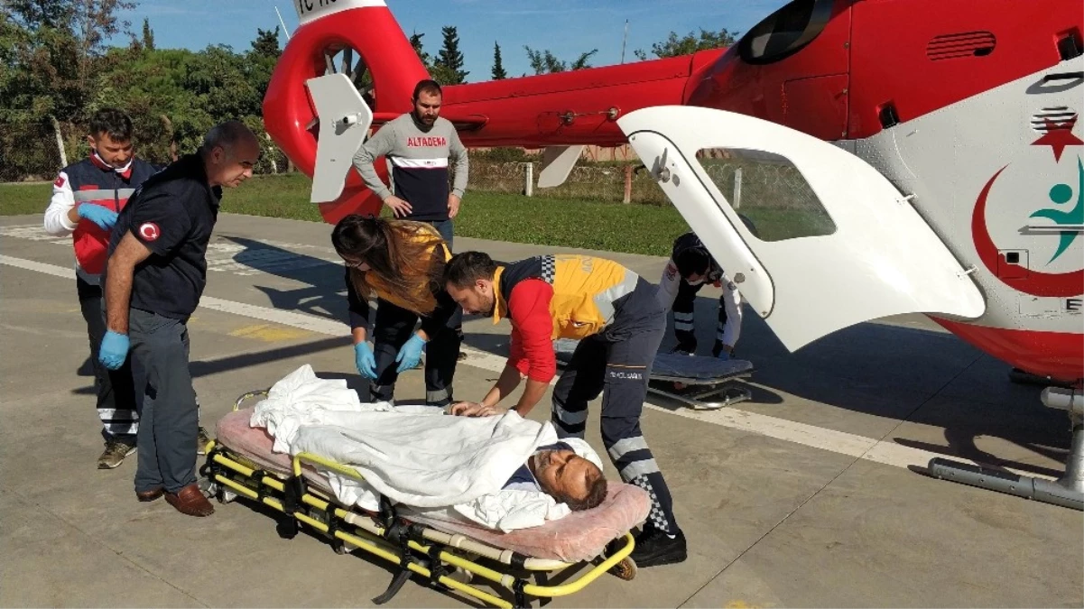Hayati Tehlikesi Bulunan Hastanın Yardımına Ambulans Helikopter Yetişti