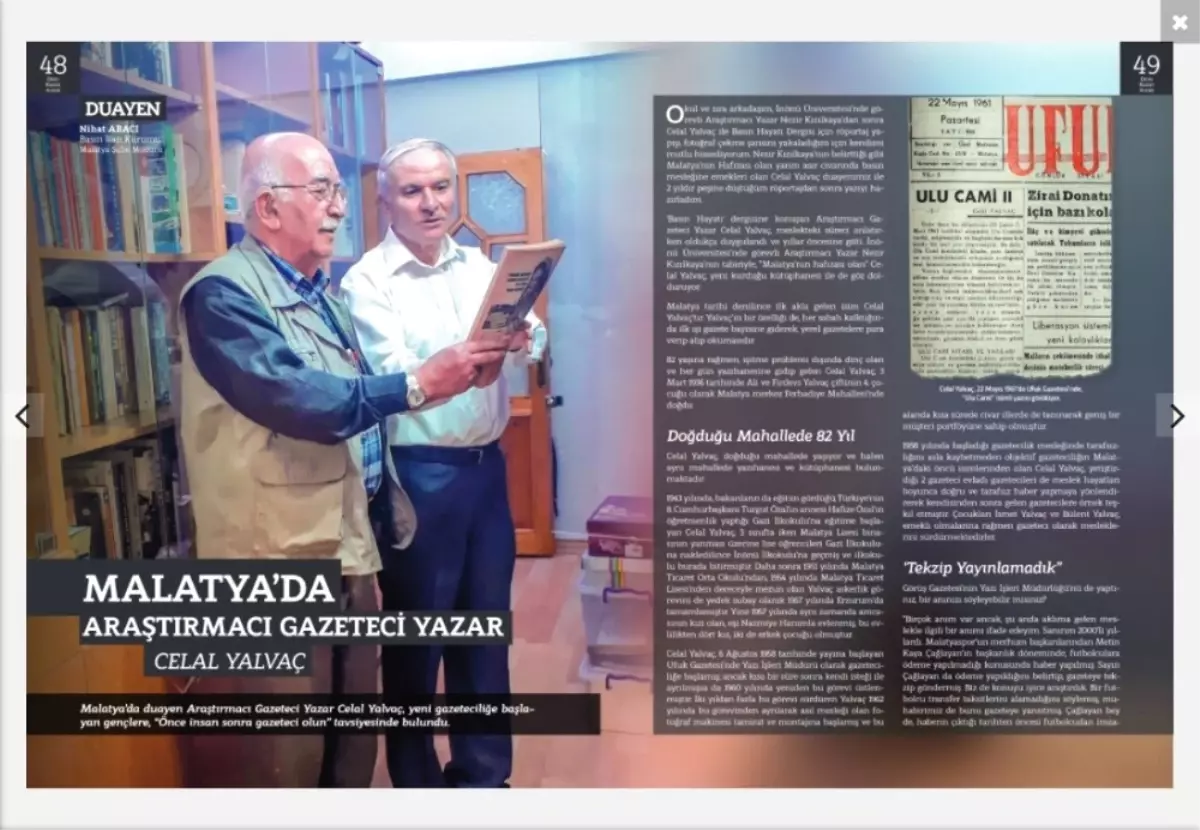 Malatya\'nın Hafızası Gazeteci Celal Yalvaç