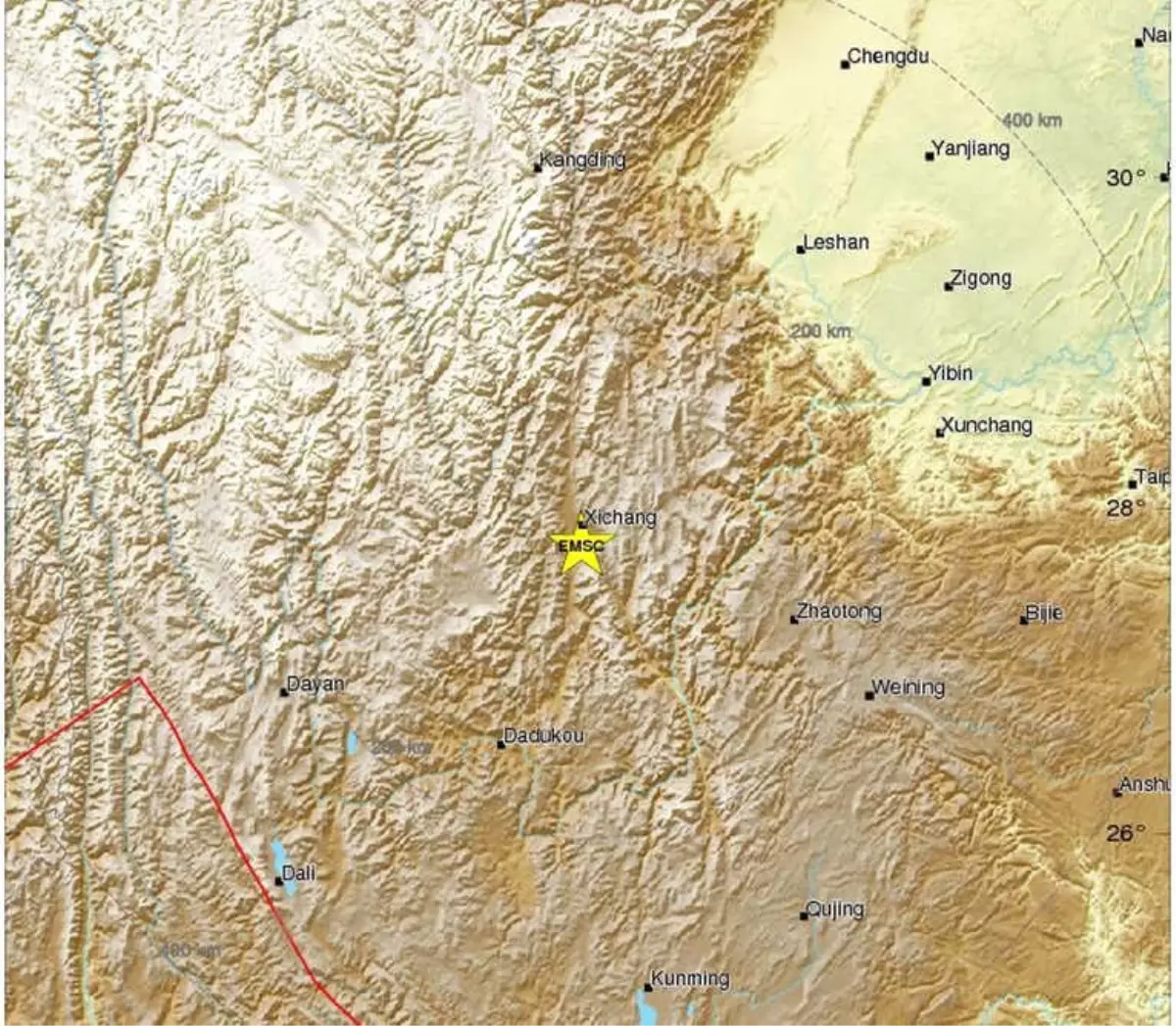 Çin\'de 5,1 Büyüklüğünde Deprem