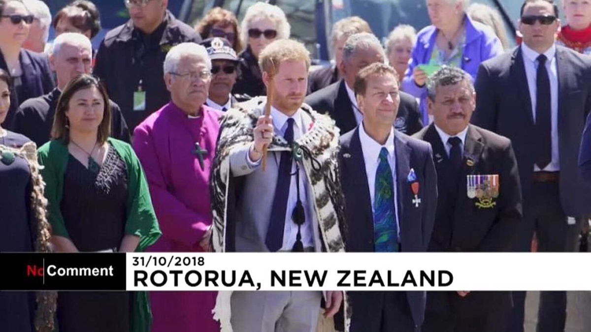 Prens Harry Yeni Zelanda\'da Geleneksel Maori Seremonisiyle Karşılandı