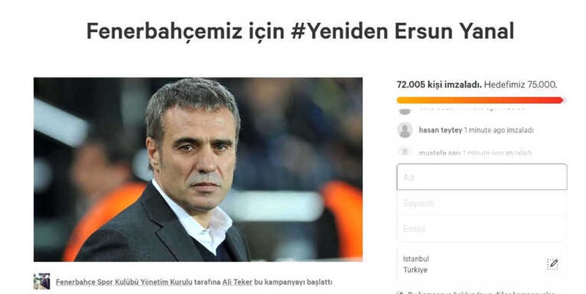 Ersun Yanal İçin 72 Bin İmza Toplandı