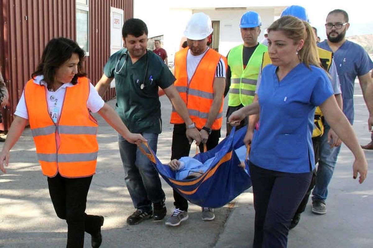 75. Yıl Milas Devlet Hastanesi\'nde Yangın Tatbikatı