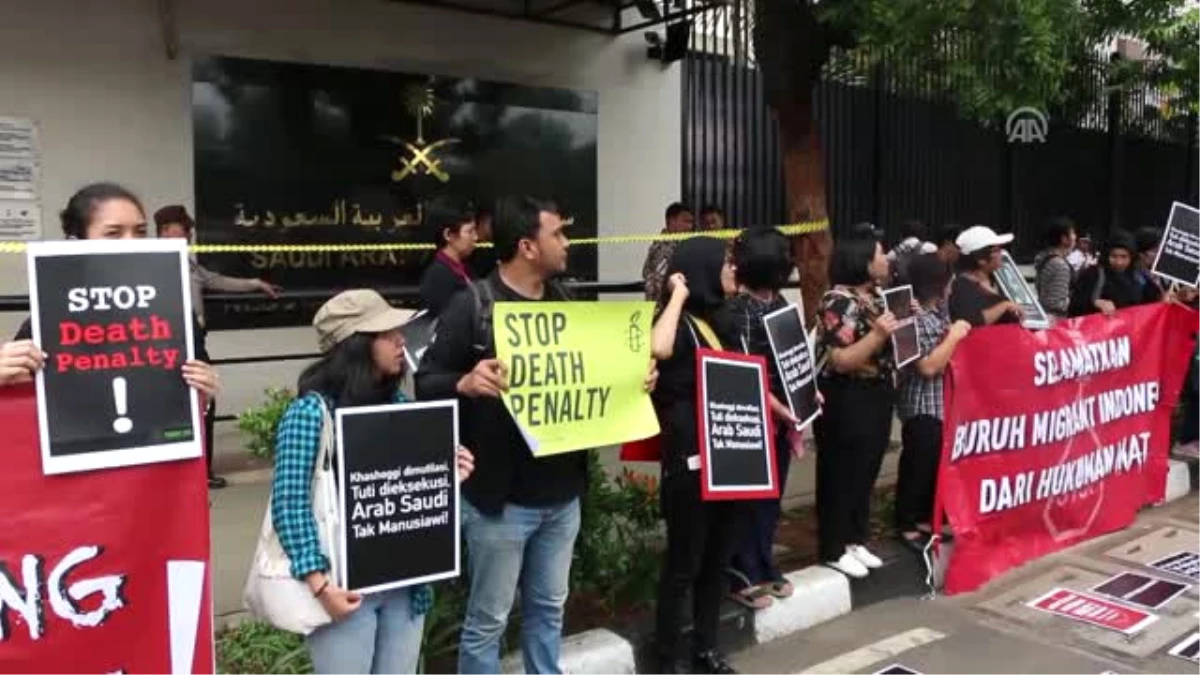 Endonezya\'da Suudi Arabistan\'daki İdama Protesto