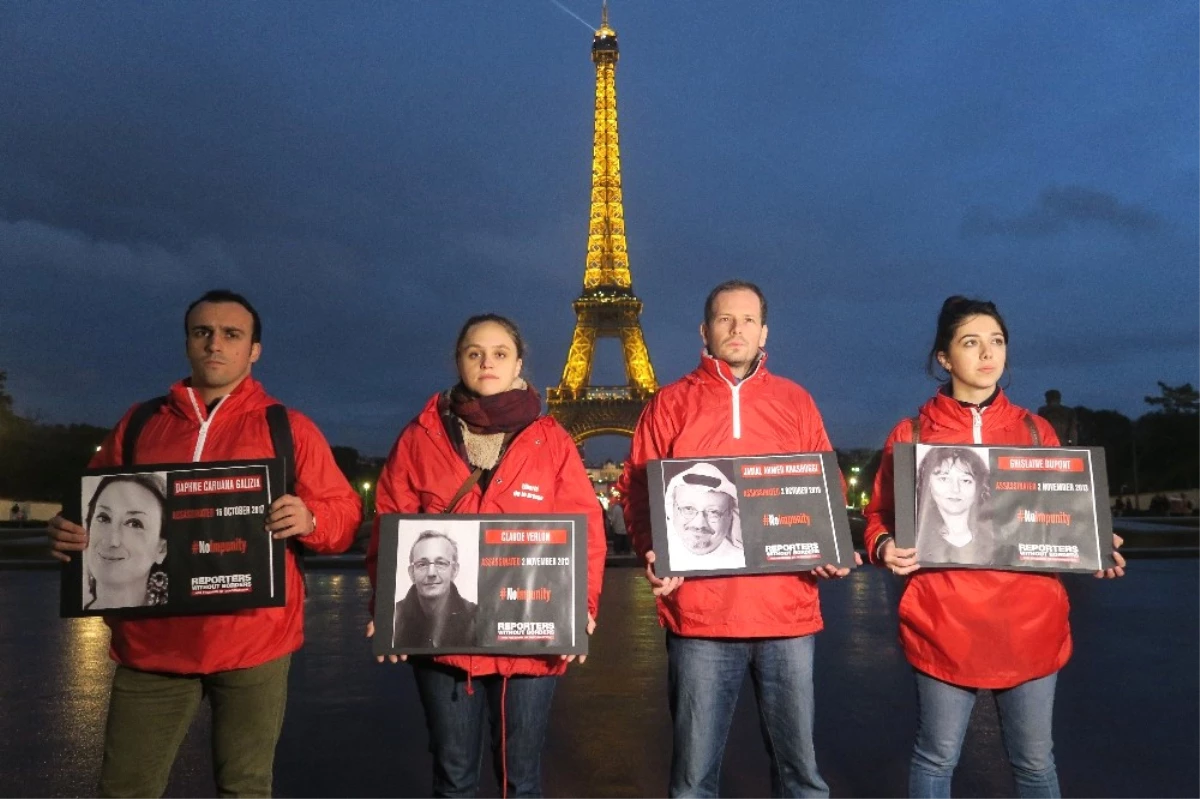 Eyfel Kulesi Öldürülen Gazeteciler İçin Karardı