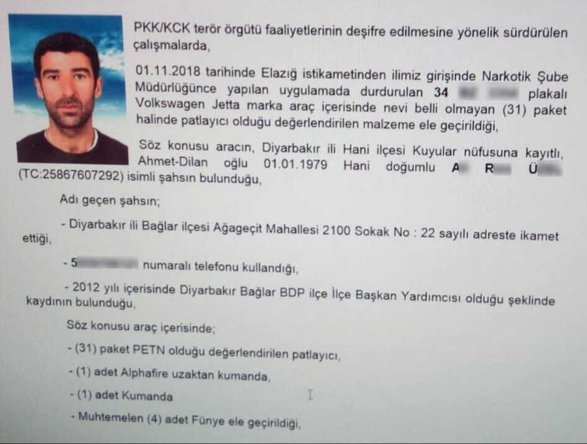 Kapatılan BDP\'li Eski Başkan Yardımcısının Aracında Bomba Yakalandı