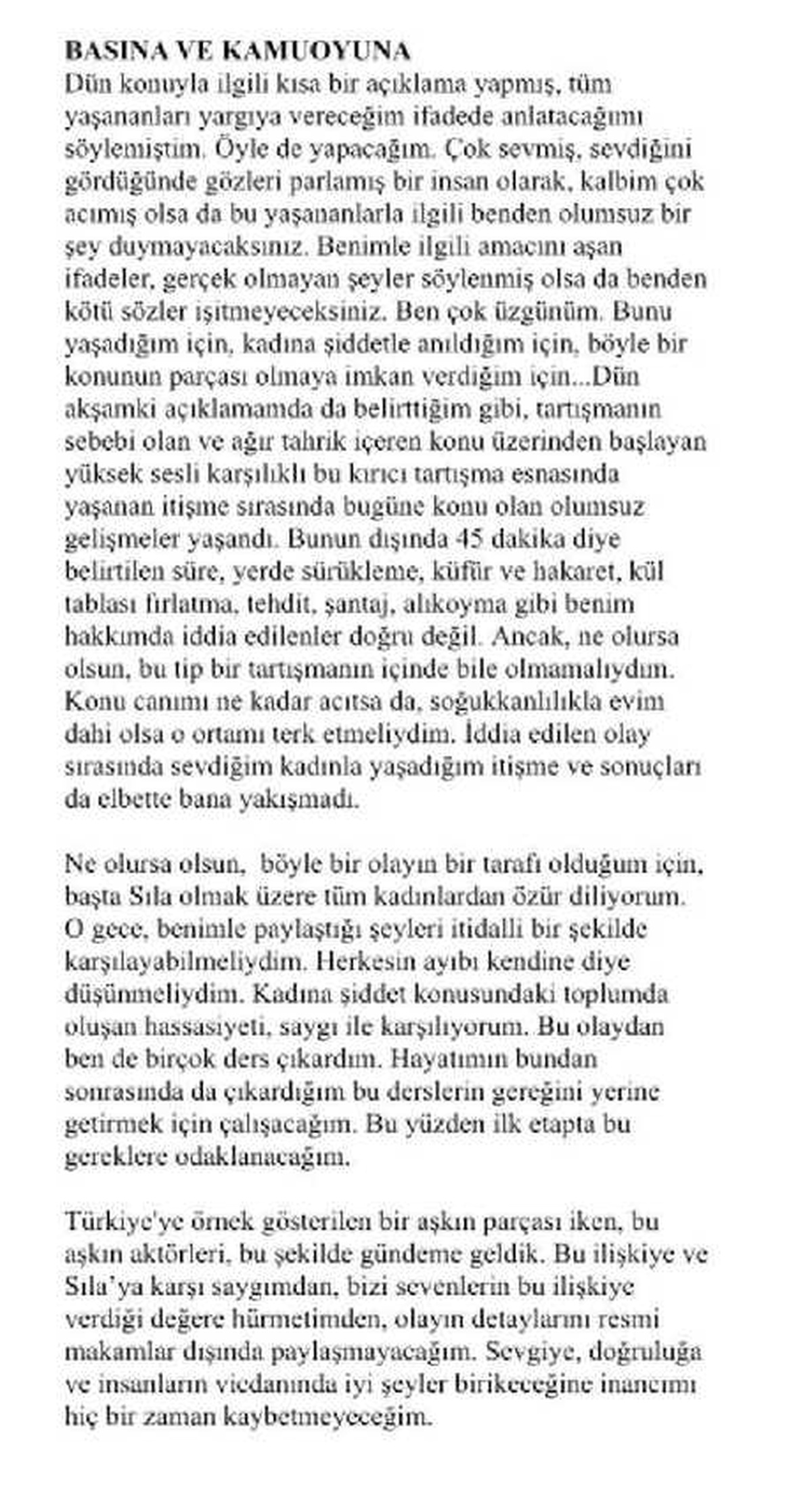 Yeniden) - Ahmet Kural: Başta Sıla Olmak Üzere Tüm Kadınlardan Özür Diliyorum