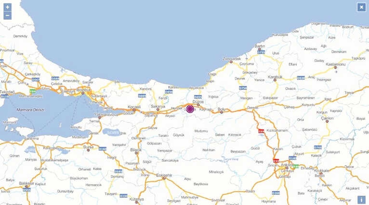 Düzce\'de 3,6 Büyüklüğünde Deprem Meydana Geldi