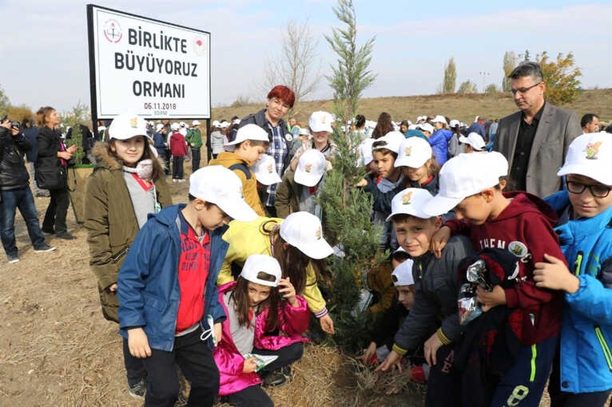 Birlikte Büyüyoruz Ormanı\' Minik Kalplerle Kuruldu