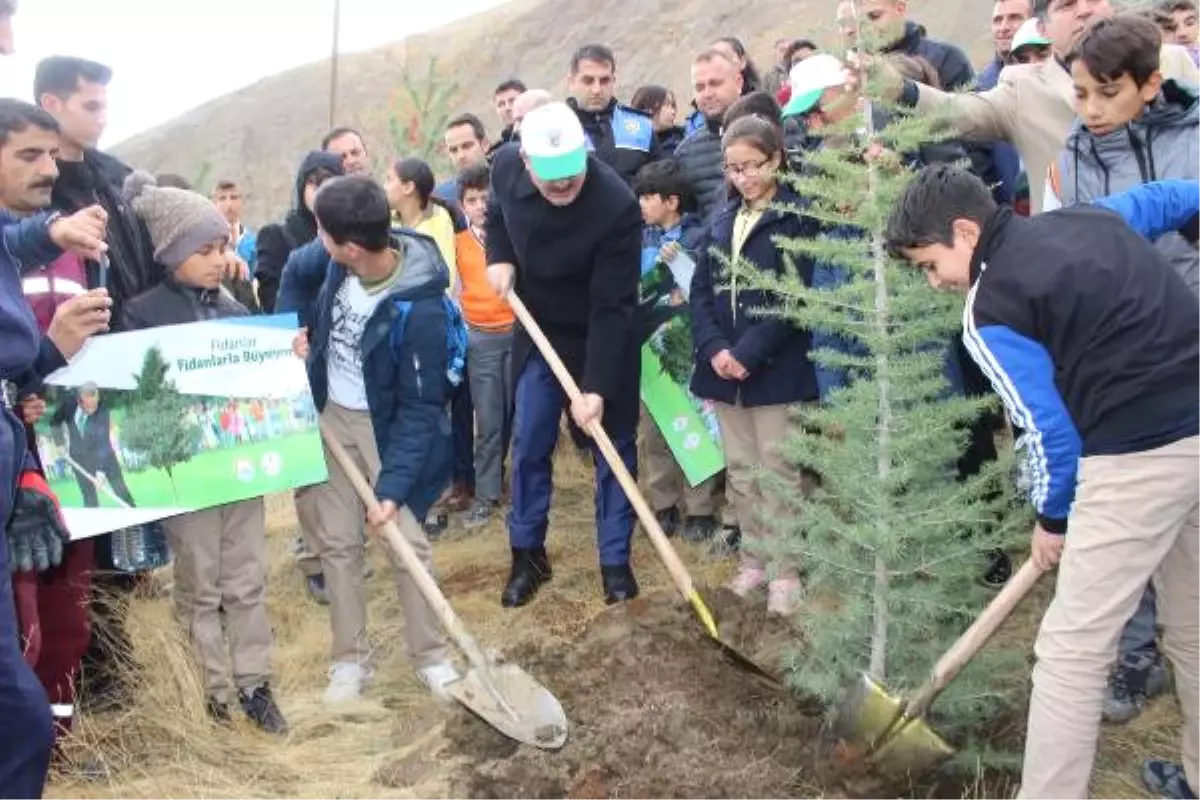 Hakkari\'nin Yeni Valisi, Öğrencilerle Fidan Dikti